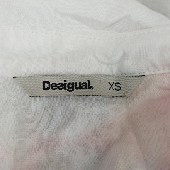 Desigual White Floral Laurene Summer Boho Shirt Blouse P6510 - Picture 6 of 9